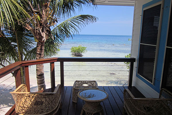 View of side balcony of Oceanfront Cabana